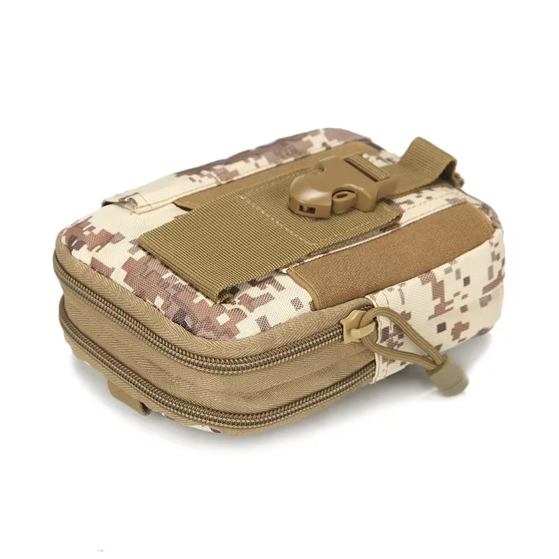 MOLLE Pouch Belt Waist Pack Men Small Pocket Survival Tool Bag for Running Travel Camping Hunting Airsoft