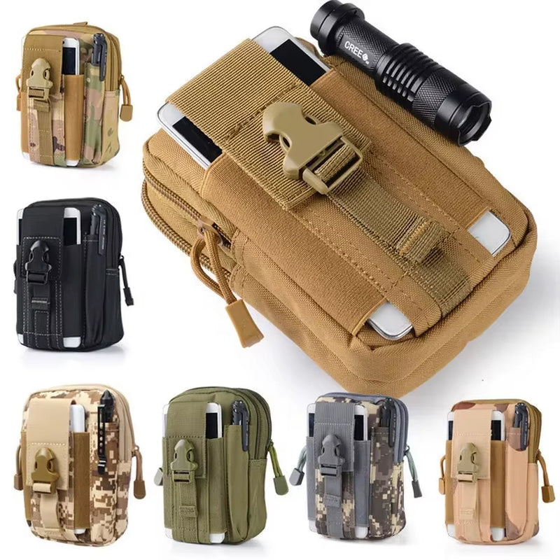 MOLLE Pouch Belt Waist Pack Men Small Pocket Survival Tool Bag for Running Travel Camping Hunting Airsoft